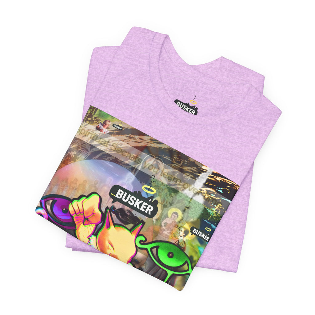 Vibrant Busker Art Tee for Creative Souls
