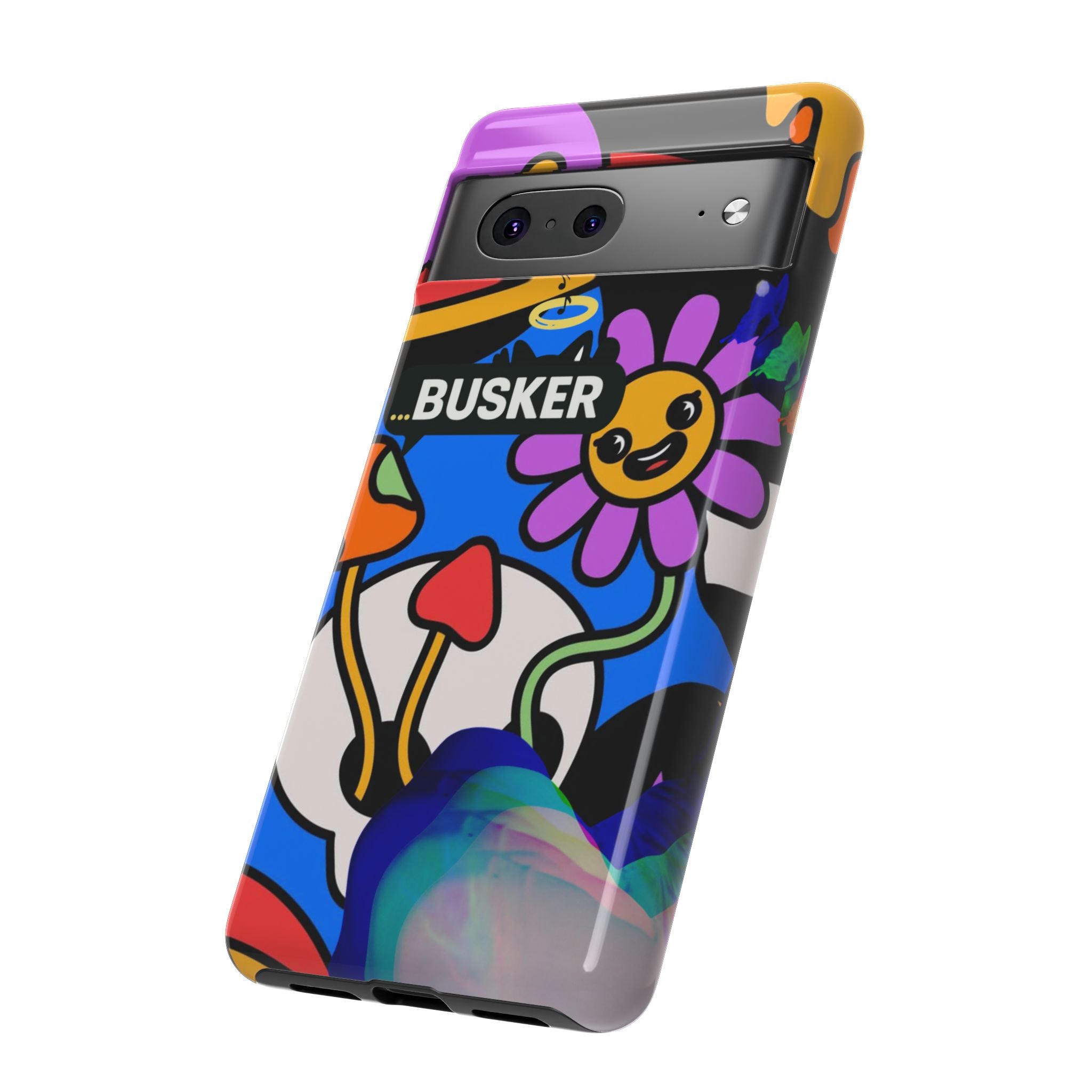 Colorful Phone Case, Cute Phone Accessories, Gift for Music Lovers, Fun Tech Gear, Unique Floral Design Case