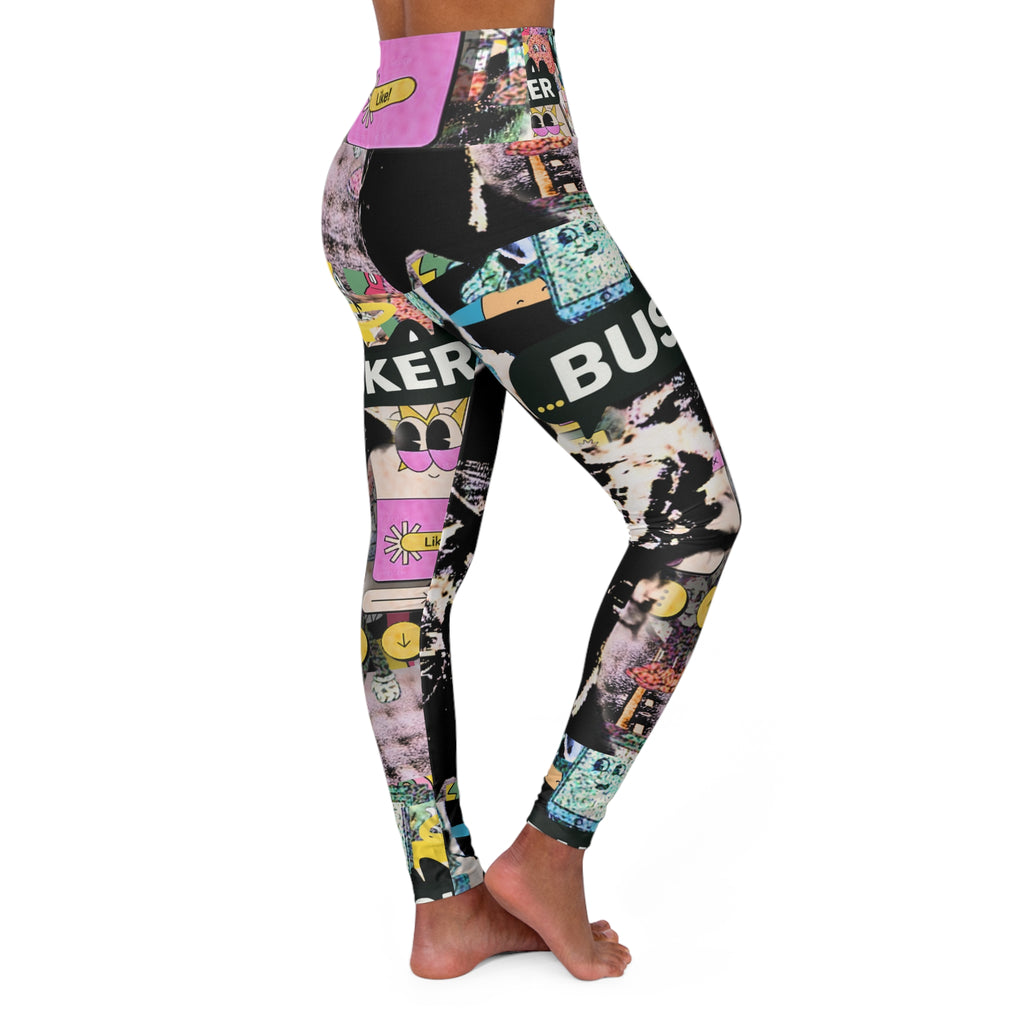 High Waisted Yoga Leggings (AOP)