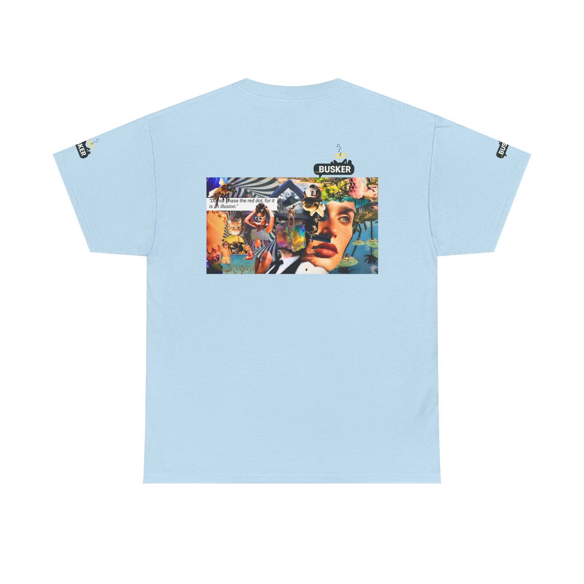 Artistic Unisex Heavy Cotton Tee - Vibrant Busker Design