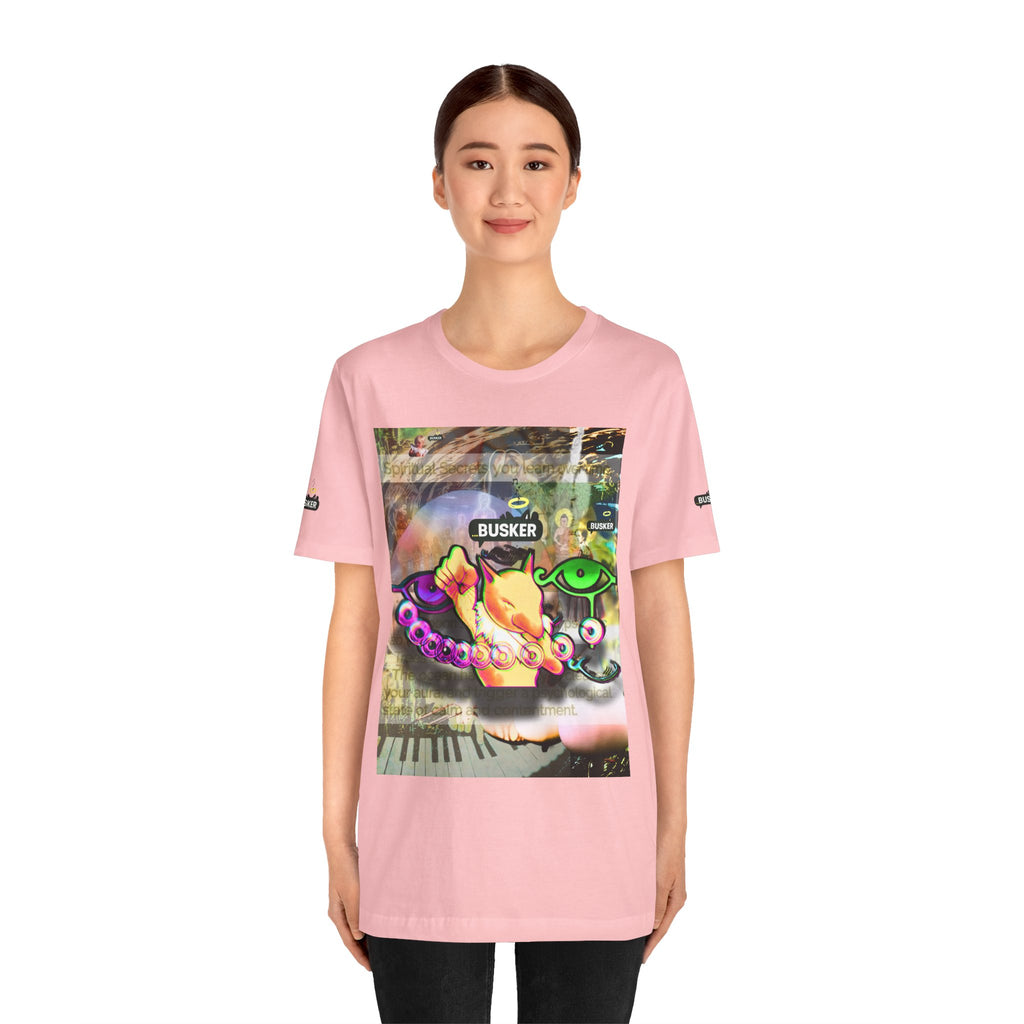 Vibrant Busker Art Tee for Creative Souls