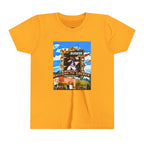 Golden Busker Youth Tee, Summer T-Shirt, Kids Casual Wear, Music Festival Swag, Gift for Young Artists