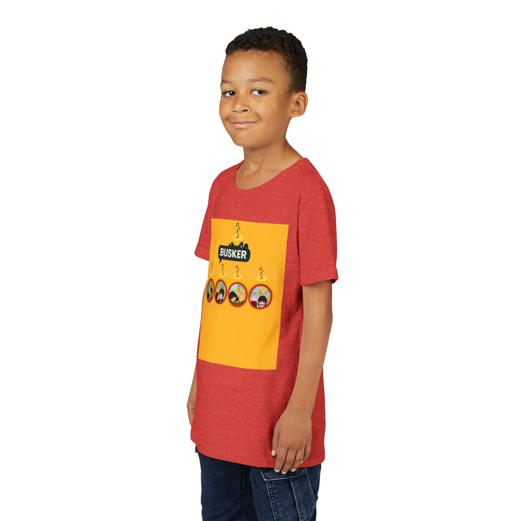 Busker Youth Short Sleeve Tee - Fun Music T-Shirt for Young Performers, Gifts for Young Musicians, Vibrant Summer Apparel, Creative [...]