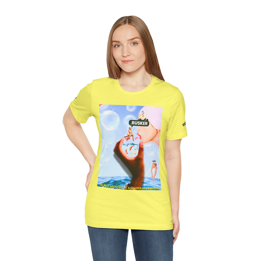 Busker Vibe Unisex Jersey Tee – Colorful Artistic Design for Summer Fun