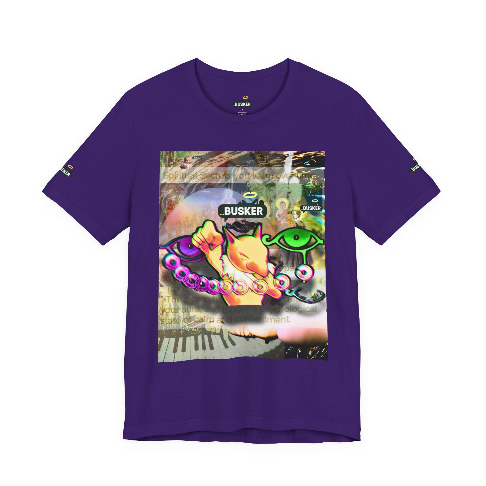 Vibrant Busker Art Tee for Creative Souls