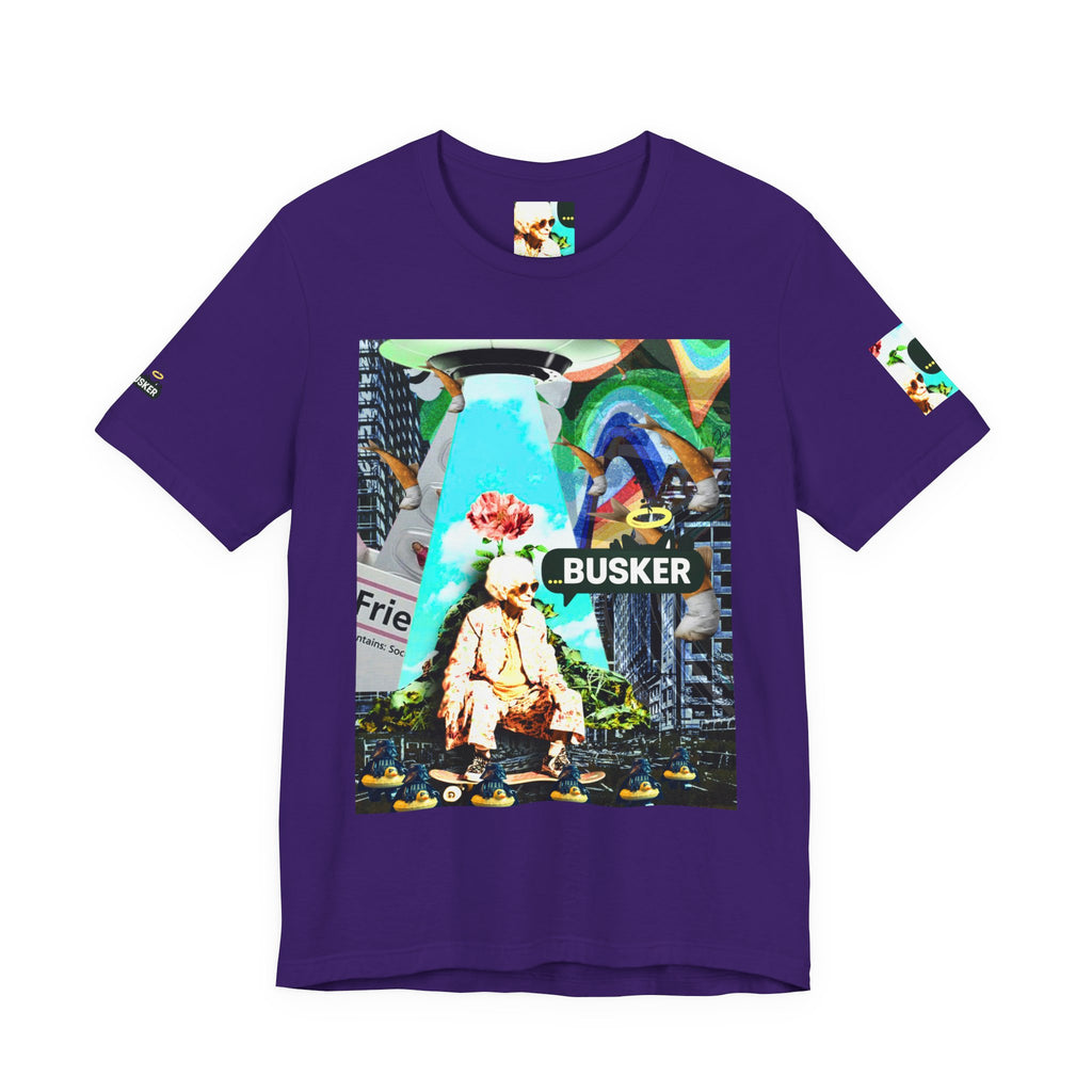 Street Art Busker Tee - Unisex Graphic Short Sleeve Shirt