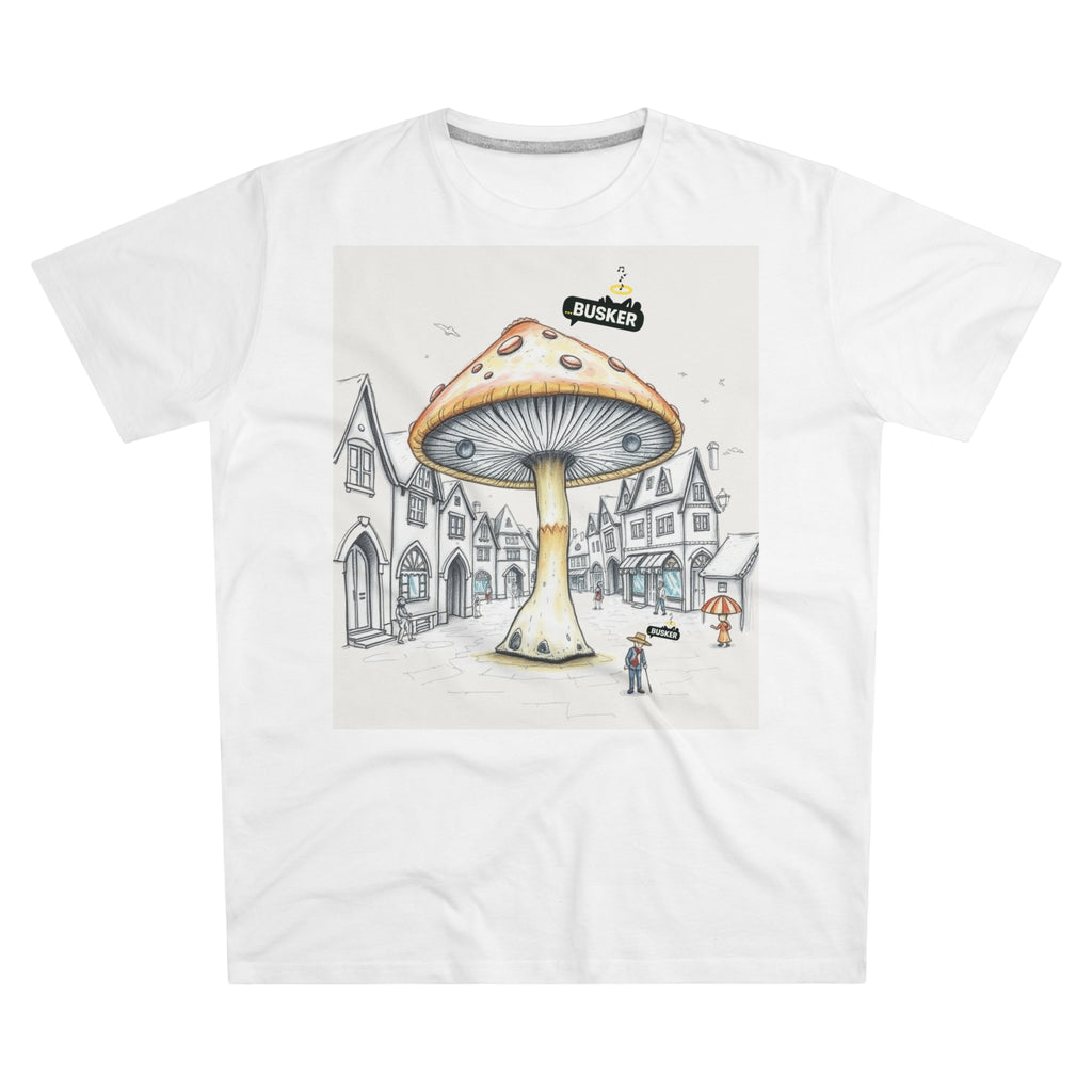 Creative Busker-Inspired Tee for Art Lovers, Stylish Streetwear for Festivals, Unique Gift for Dreamers, Mushroom Graphic T-Shirt, [...]