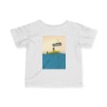 Infant Fine Jersey Tee with Cute Submarine Design, Toddler Shirt, Baby Gift, Nautical Theme Tee, Swimwear, Summer Outfit, Birthday Gift
