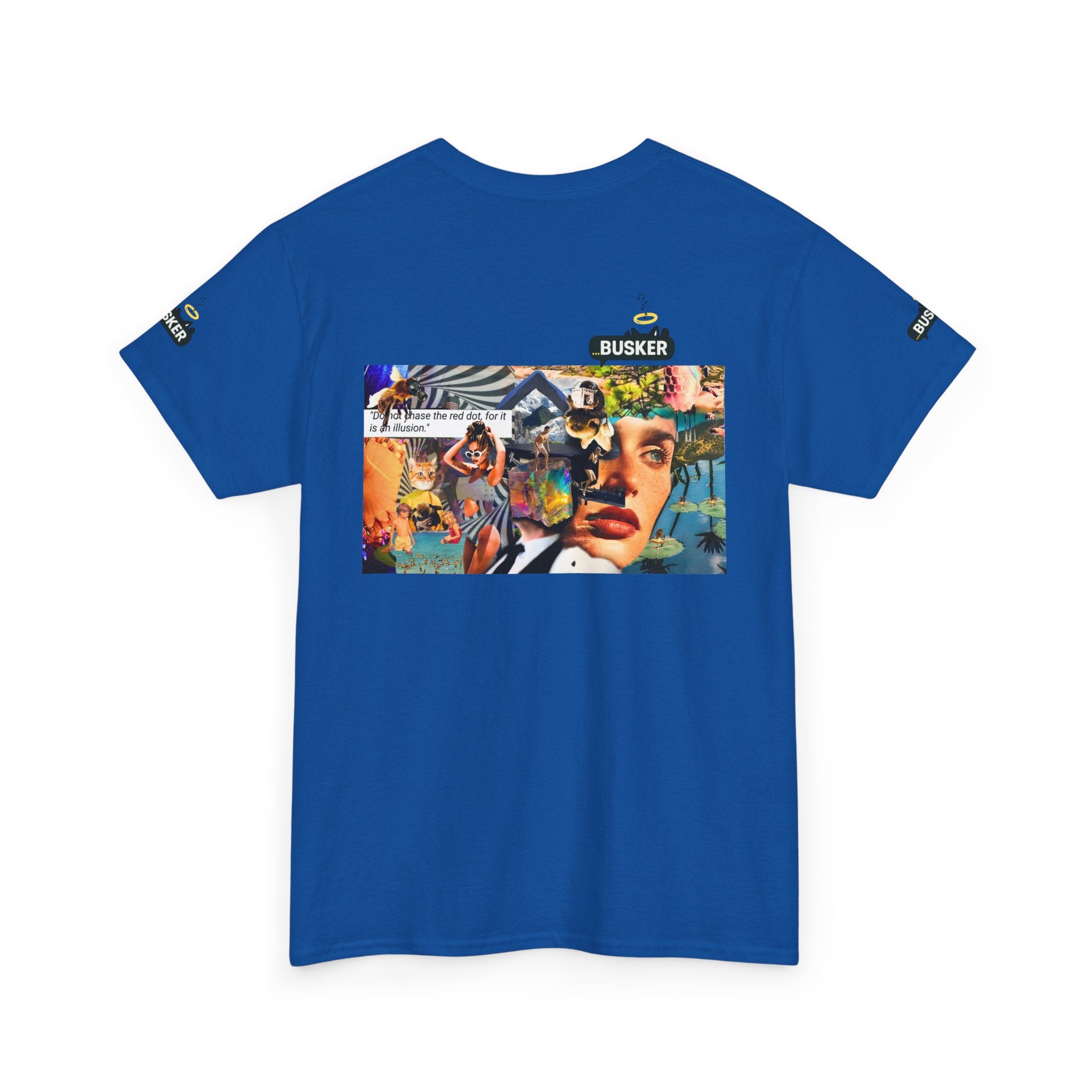 Artistic Unisex Heavy Cotton Tee - Vibrant Busker Design