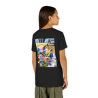 Colorful Youth Short Sleeve Tee - "Busker" Graphic Art Top