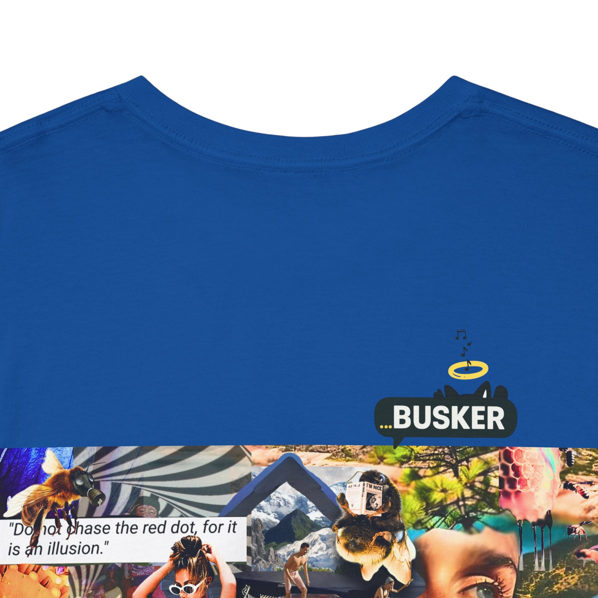 Artistic Unisex Heavy Cotton Tee - Vibrant Busker Design