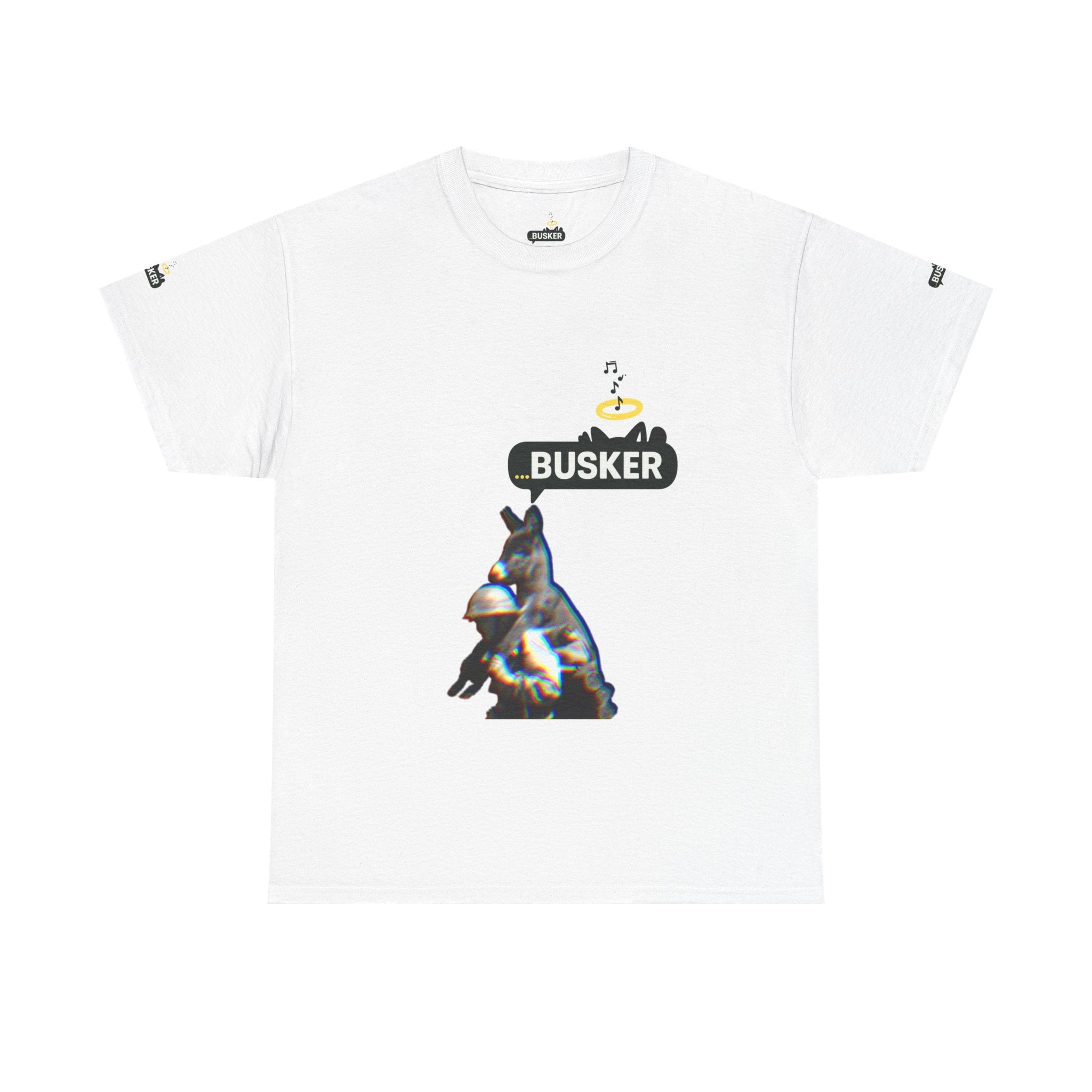 Busker Vibes Unisex Heavy Cotton Tee - Fun Graphic T-Shirt for Music Lovers and Street Artists