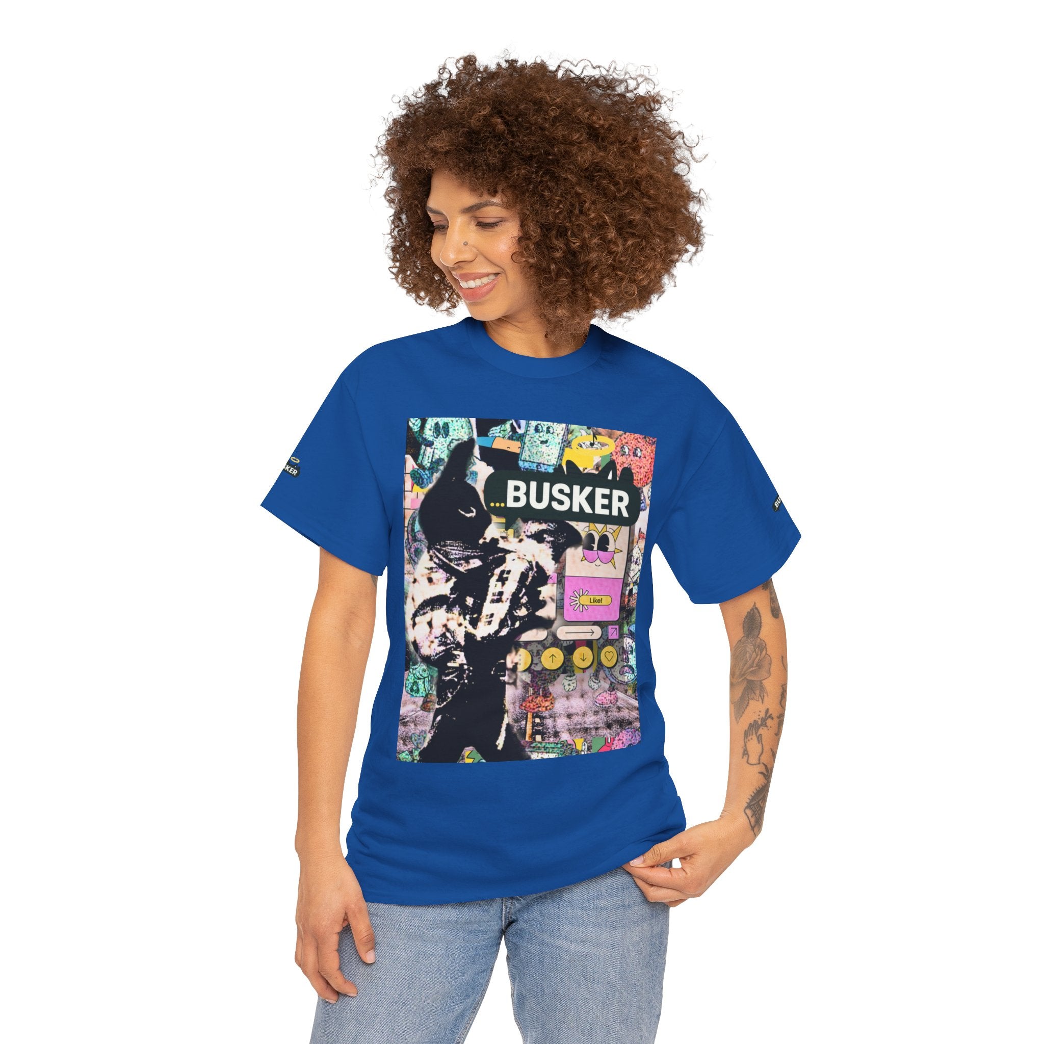Grunge Art Busker Unisex Heavy Cotton Tee