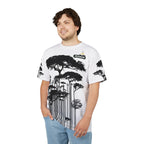 Stylish Nature-Inspired Unisex Tee, AOP T-Shirt for Outdoorsy People, Tree Lover Gift, Casual Streetwear, Eco-Friendly Fashion