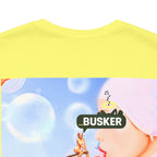 Busker Vibe Unisex Jersey Tee – Colorful Artistic Design for Summer Fun