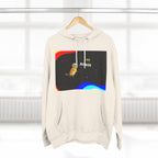 Colorful Space Cat Fleece Hoodie, Cozy, Unique, Gift for Cat Lovers, Birthday, Casual Wear, Fun Design