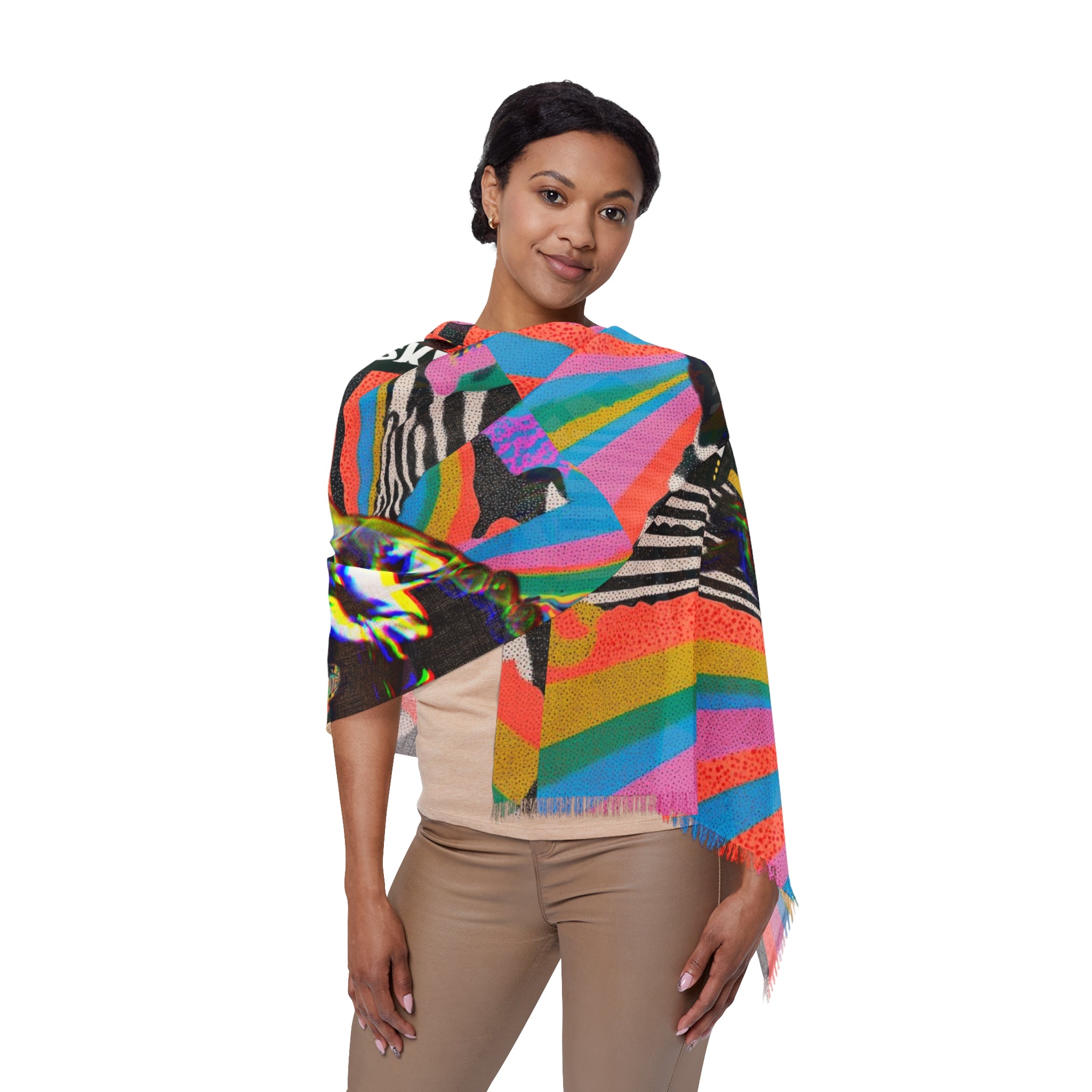 Colorful Busker Light Scarf - Vibrant Festival Accessory