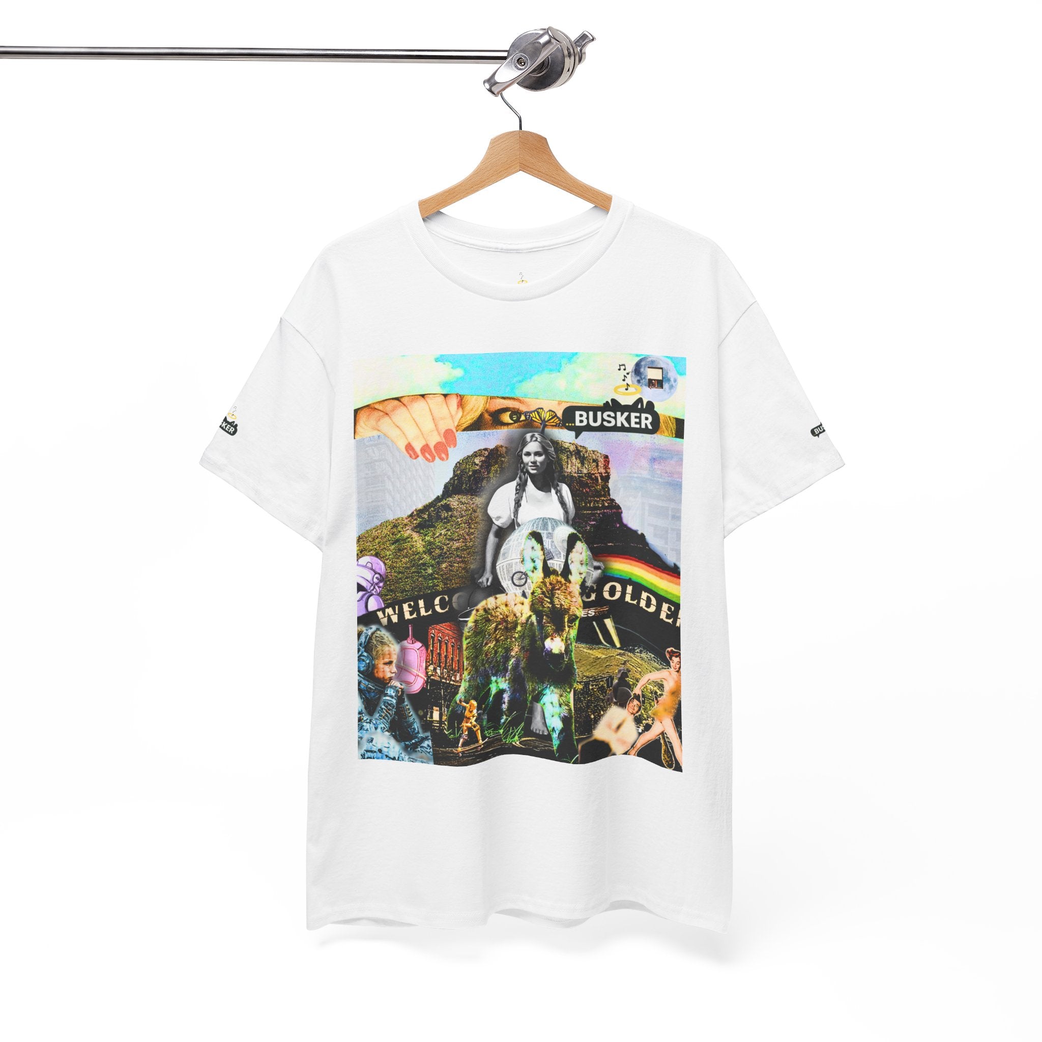 Bohemian Graphic Tee - 'Welcome Golden' Unisex Heavy Cotton Shirt