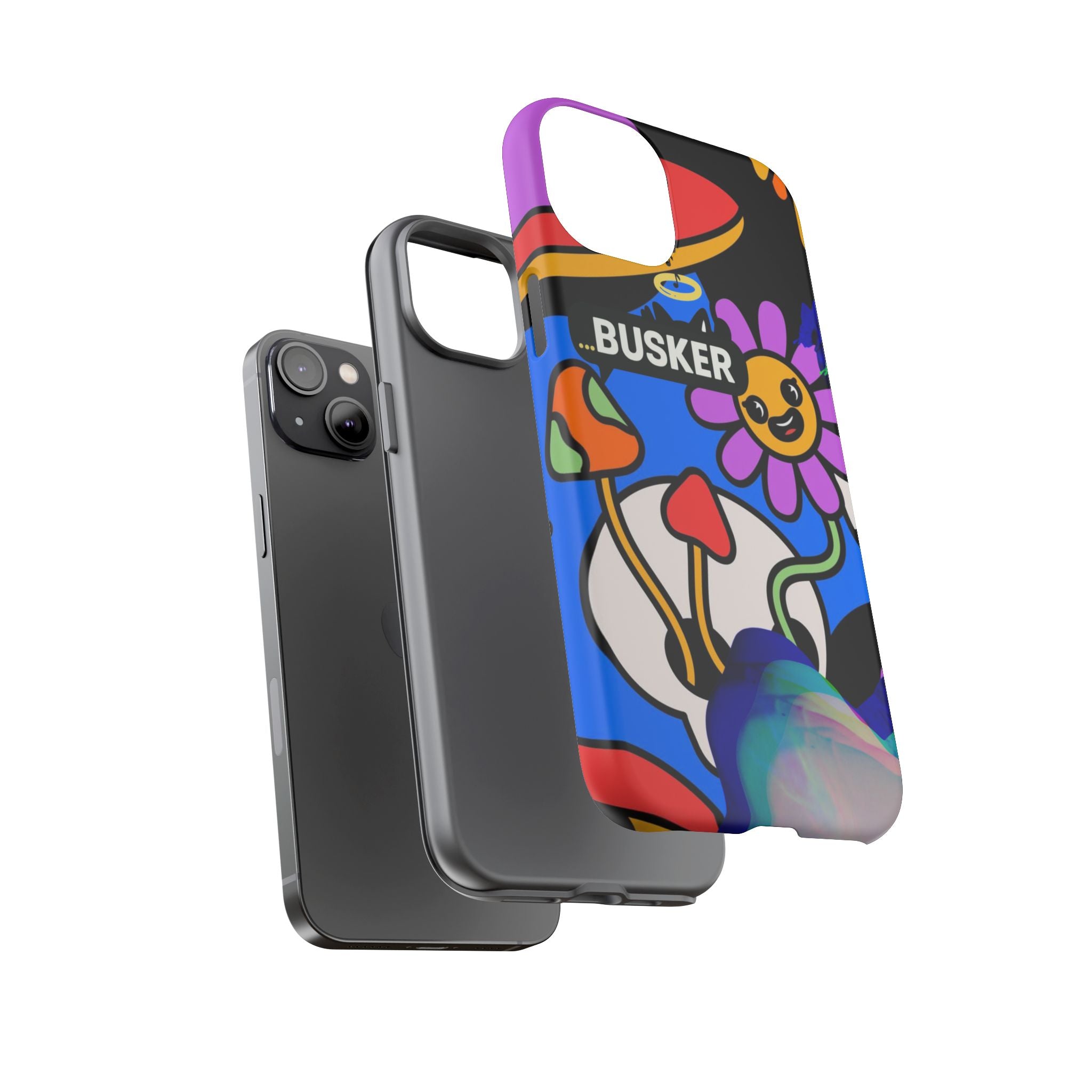 Colorful Phone Case, Cute Phone Accessories, Gift for Music Lovers, Fun Tech Gear, Unique Floral Design Case