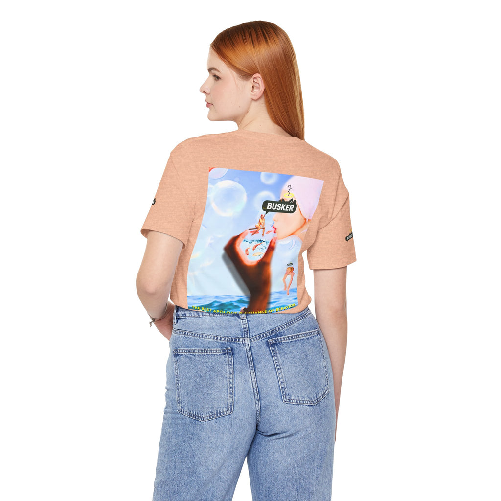 Busker Vibe Unisex Jersey Tee – Colorful Artistic Design for Summer Fun