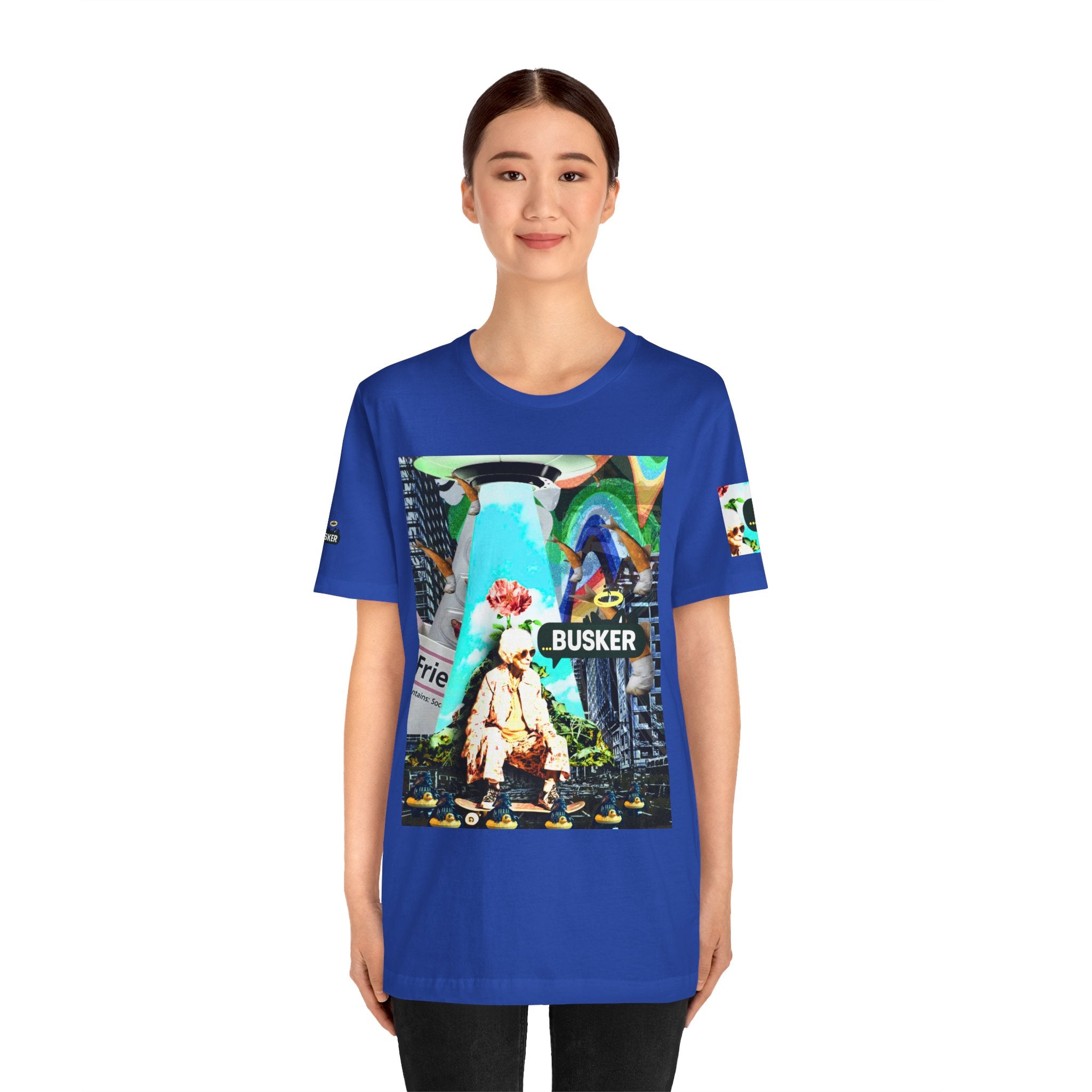 Street Art Busker Tee - Unisex Graphic Short Sleeve Shirt