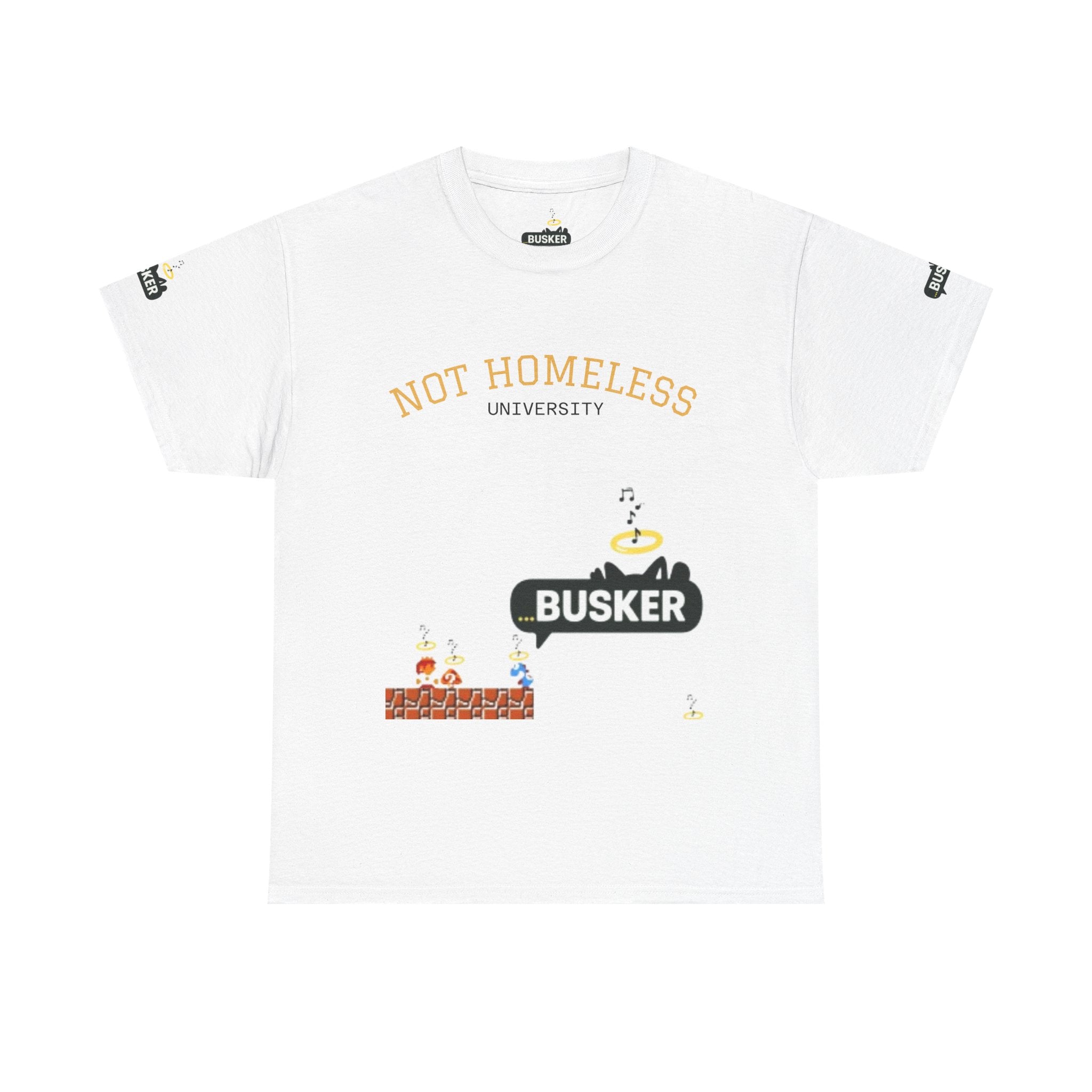 Unisex Gaming Tee, Retro Video Game Shirt, Funny Gaming Gift, Not Homeless University Tee, Street Performer Humor Shirt