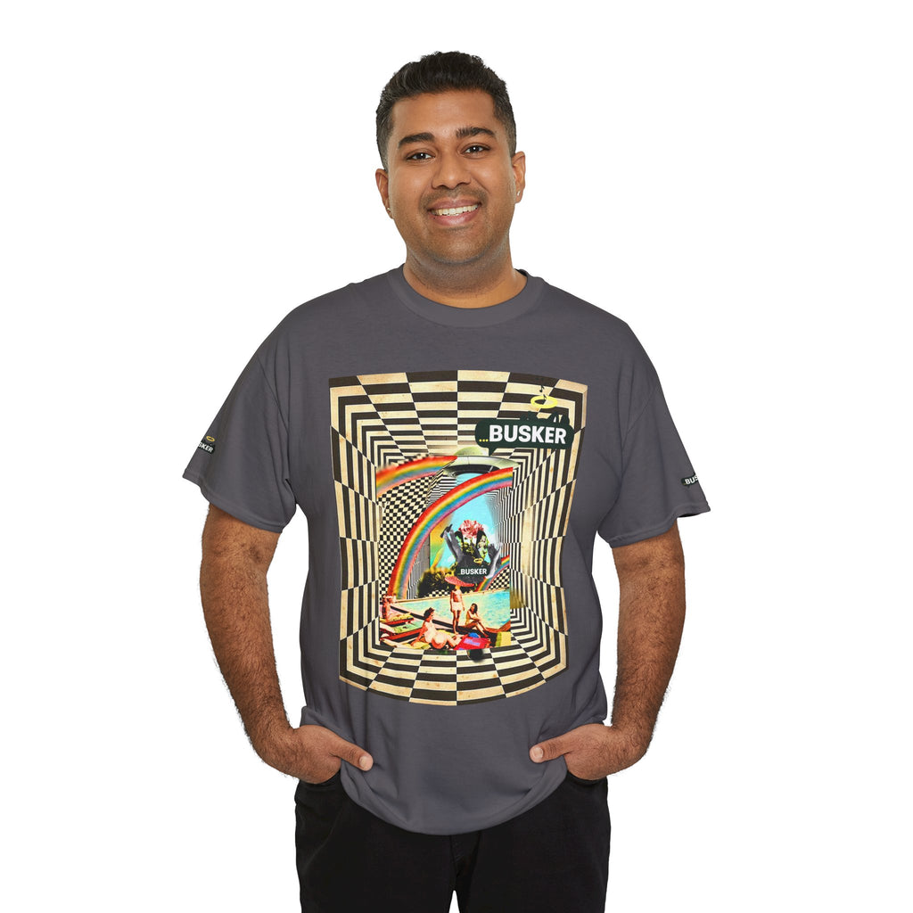 Retro Busker Graphic Tee - Unisex Heavy Cotton
