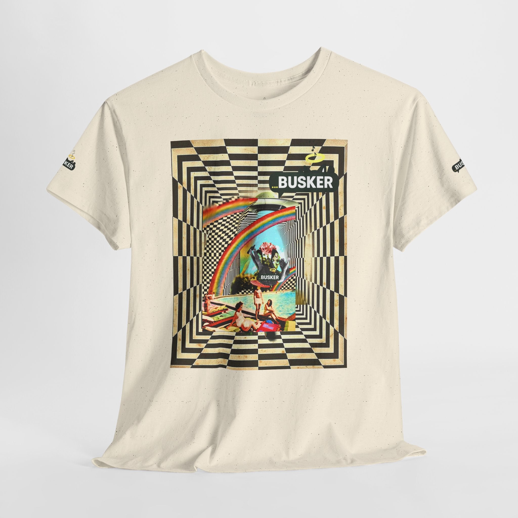 Retro Busker Graphic Tee - Unisex Heavy Cotton