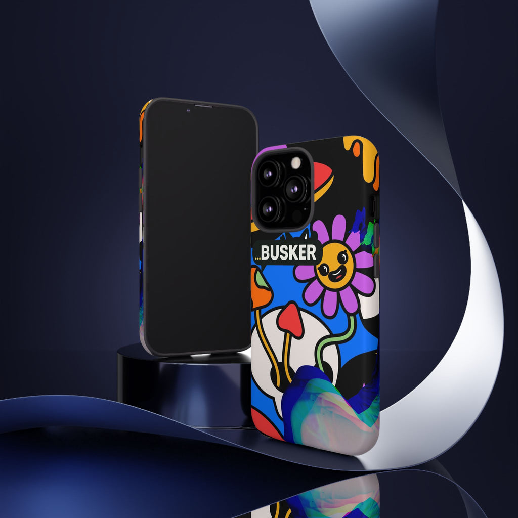 Colorful Phone Case, Cute Phone Accessories, Gift for Music Lovers, Fun Tech Gear, Unique Floral Design Case