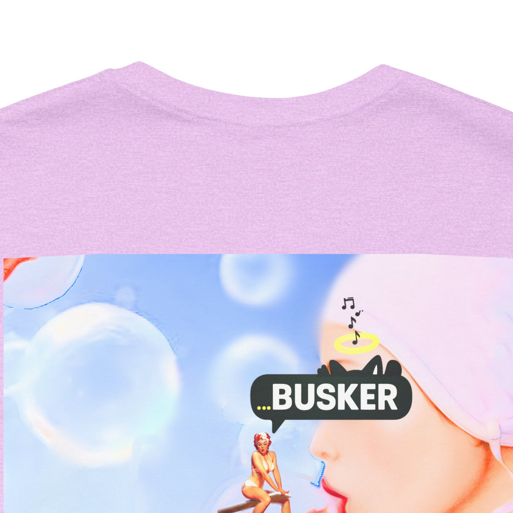 Busker Vibe Unisex Jersey Tee – Colorful Artistic Design for Summer Fun