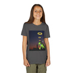 Youth Graphic Tee with Dinosaur Design, Fun Tee for Kids, Summer Style, Birthday Gift, Casual Wear, Playful Outfit, Busker Theme