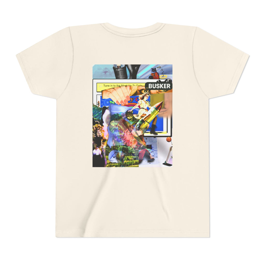 Colorful Youth Short Sleeve Tee - "Busker" Graphic Art Top