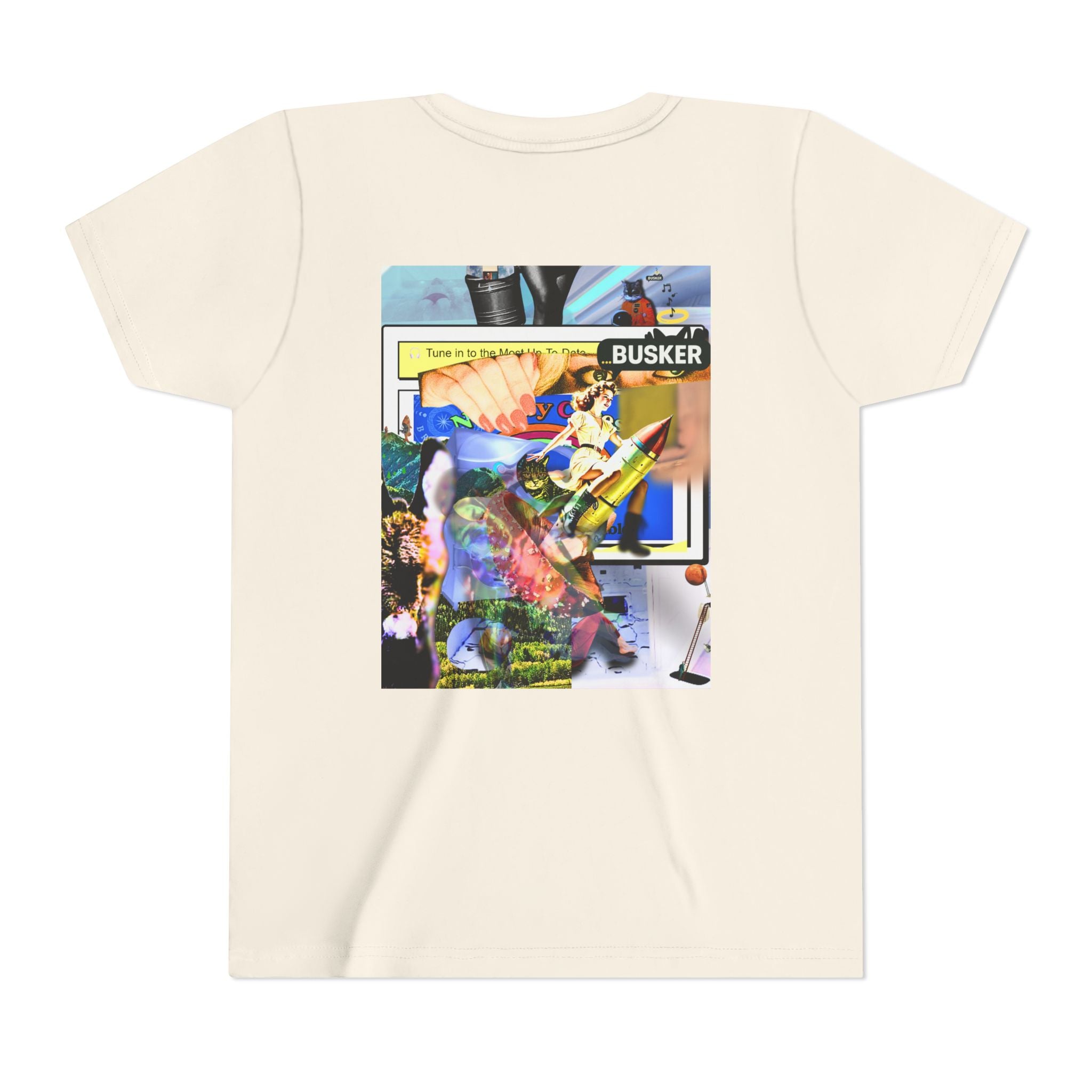 Colorful Youth Short Sleeve Tee - "Busker" Graphic Art Top