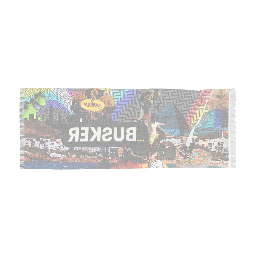 Colorful Busker Light Scarf - Artistic, Vibrant Wrap for Festivals and Everyday Style