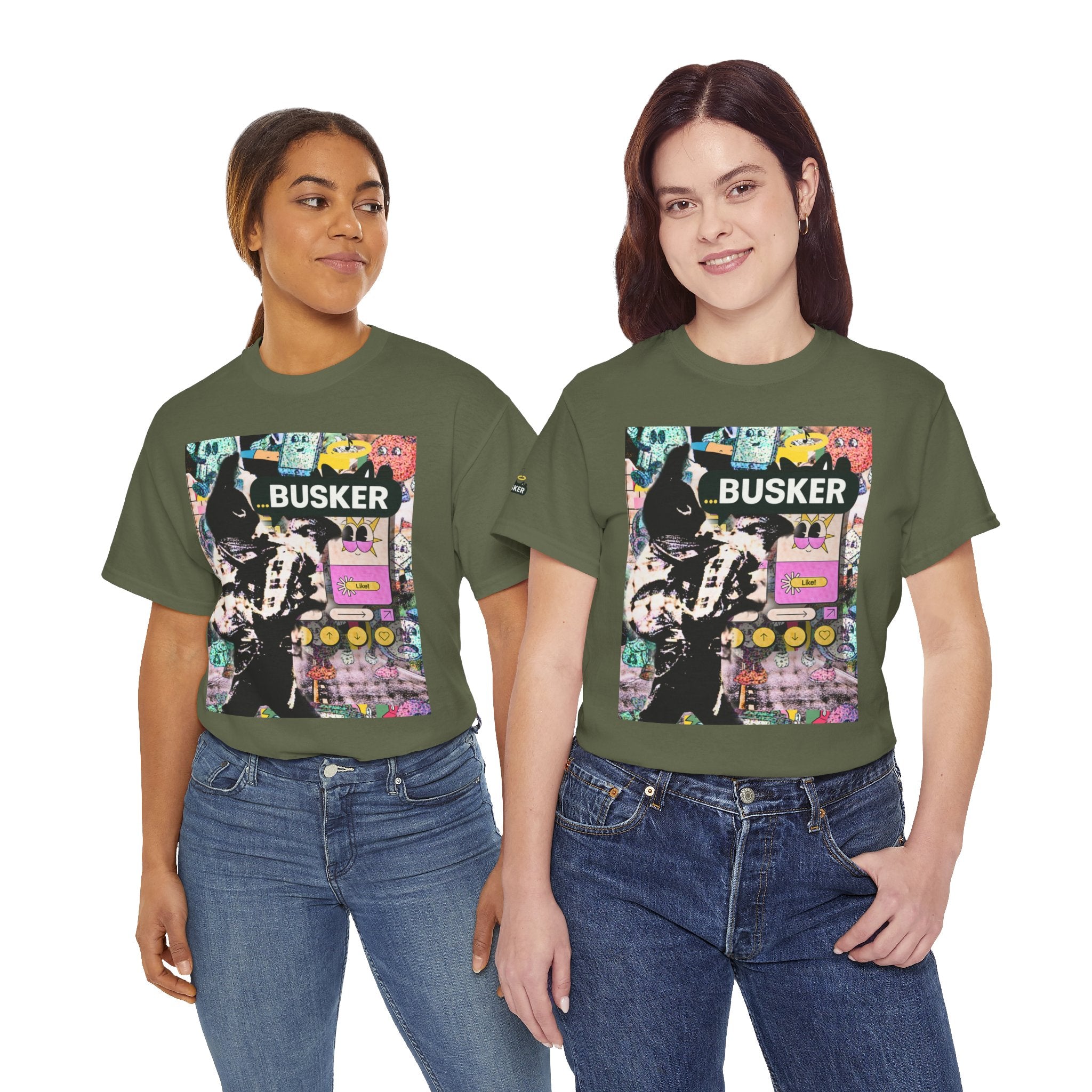 Grunge Art Busker Unisex Heavy Cotton Tee