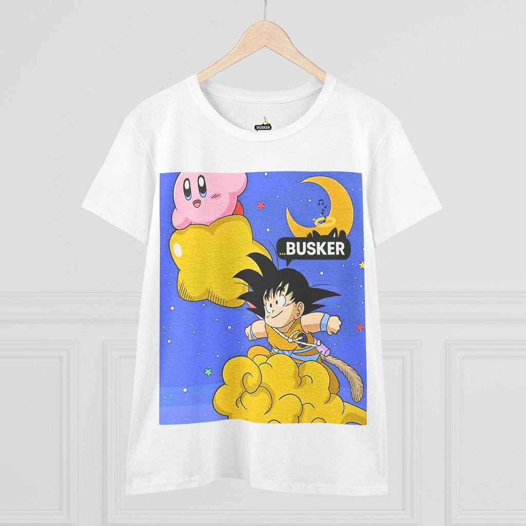 Busker Women's Midweight Cotton Tee - Fun, Playful Tee for Anime Lovers, Casual Wear, Gift Idea for Birthdays, Collectible T-Shirt, [...]