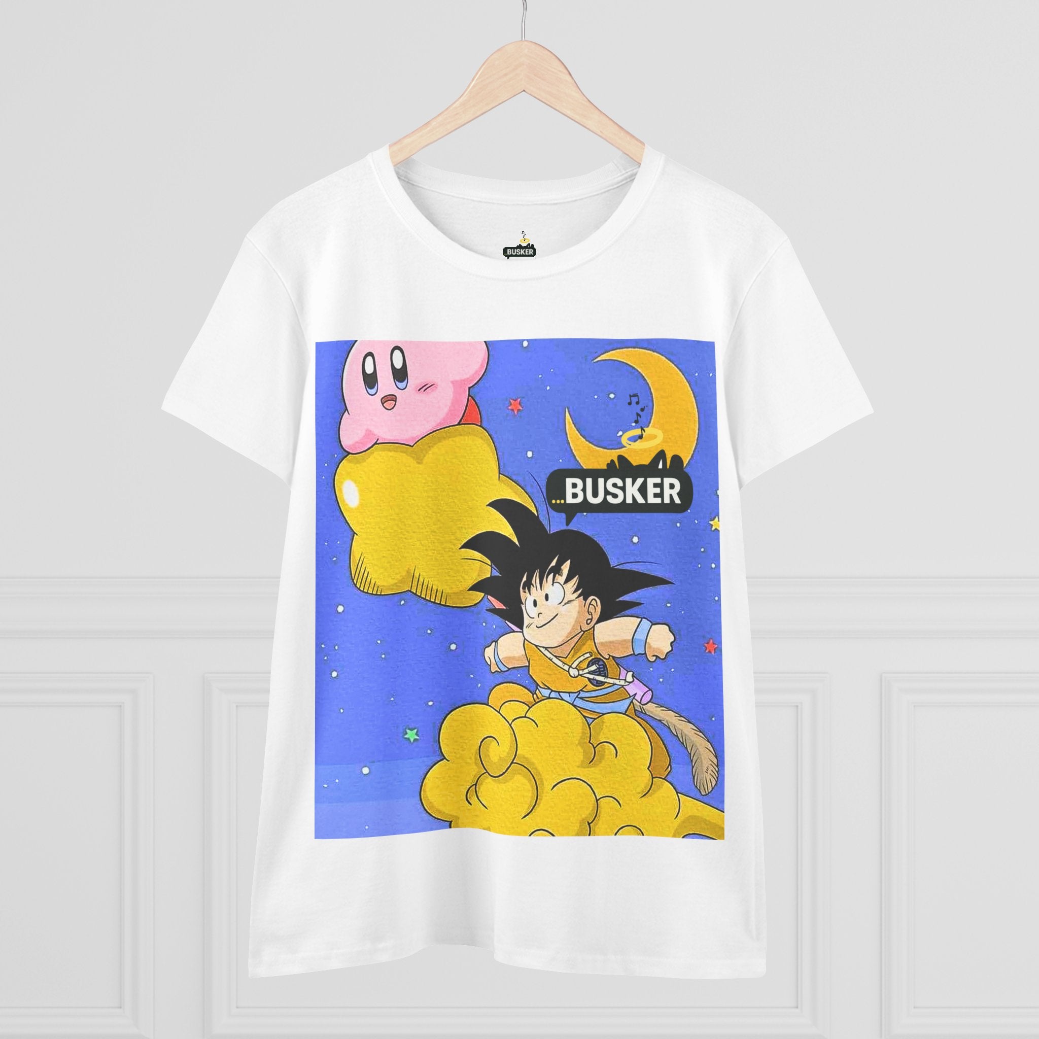 Busker Women's Midweight Cotton Tee - Fun, Playful Tee for Anime Lovers, Casual Wear, Gift Idea for Birthdays, Collectible T-Shirt, [...]
