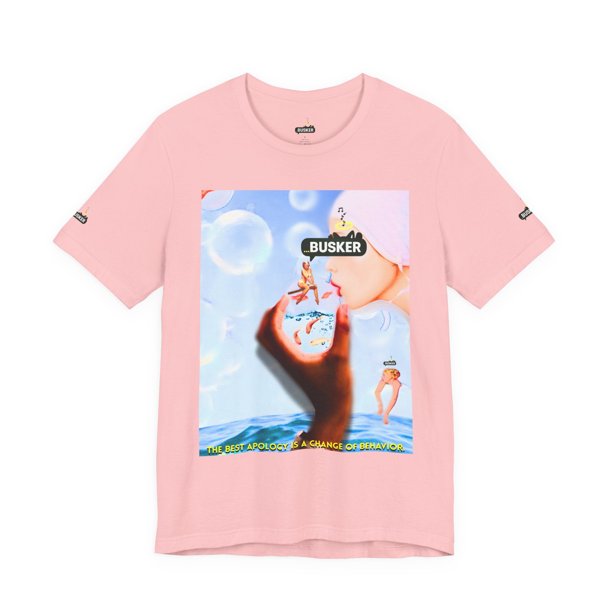 Busker Vibe Unisex Jersey Tee – Colorful Artistic Design for Summer Fun