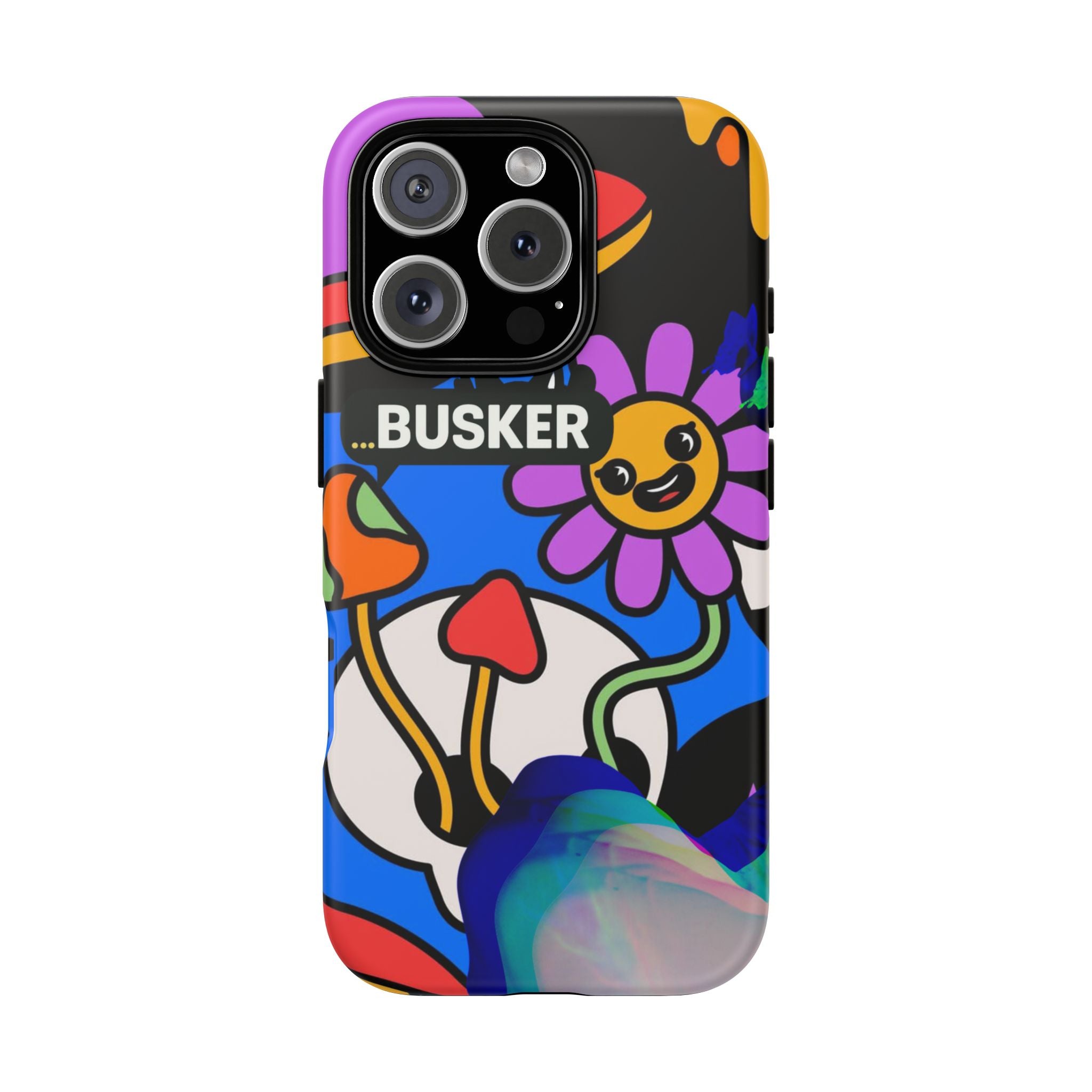 Colorful Phone Case, Cute Phone Accessories, Gift for Music Lovers, Fun Tech Gear, Unique Floral Design Case