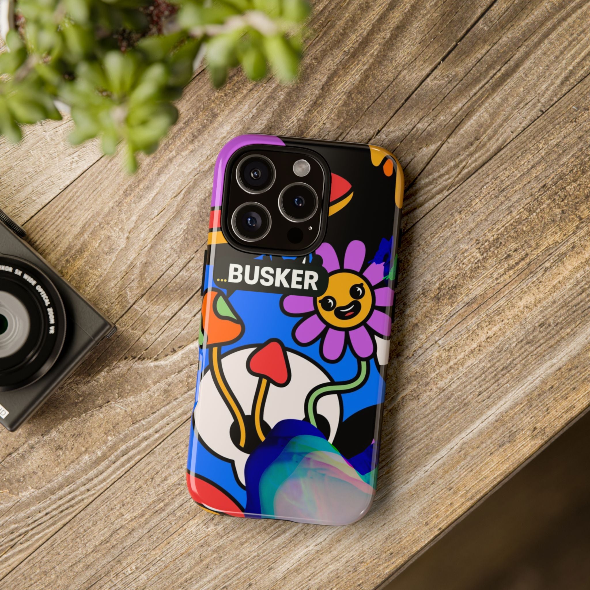 Colorful Phone Case, Cute Phone Accessories, Gift for Music Lovers, Fun Tech Gear, Unique Floral Design Case