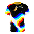 Cosmic Cat Unisex Tee, Bold Graphic T-Shirt for Astronaut Lovers, Fun Gift for Space Enthusiasts, Festival Wear, Statement Fashion
