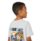 Colorful Youth Short Sleeve Tee - "Busker" Graphic Art Top