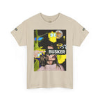 Artistic Unisex Heavy Cotton Tee - 'BUSKER' Graphic Design