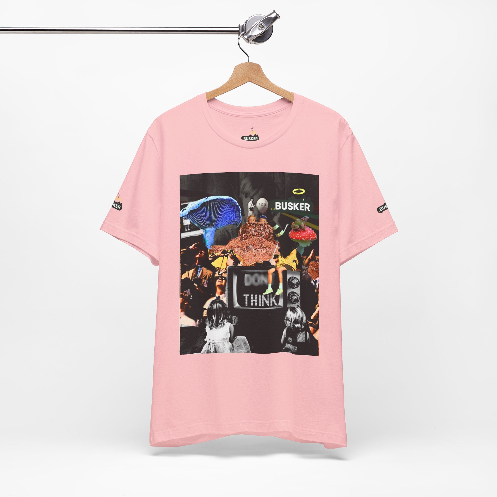 Creative Unisex Graphic Tee - 'I Don't Think' Busker Design