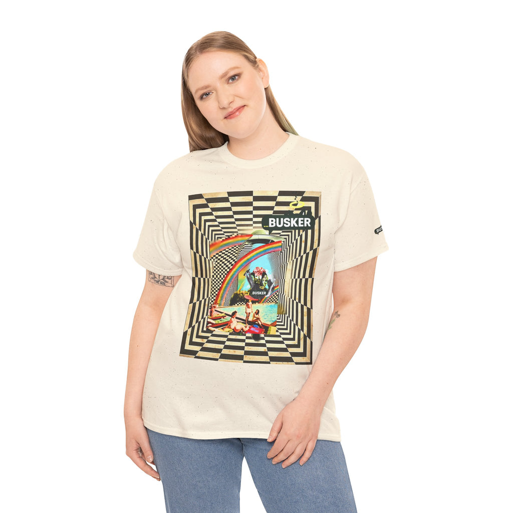 Retro Busker Graphic Tee - Unisex Heavy Cotton