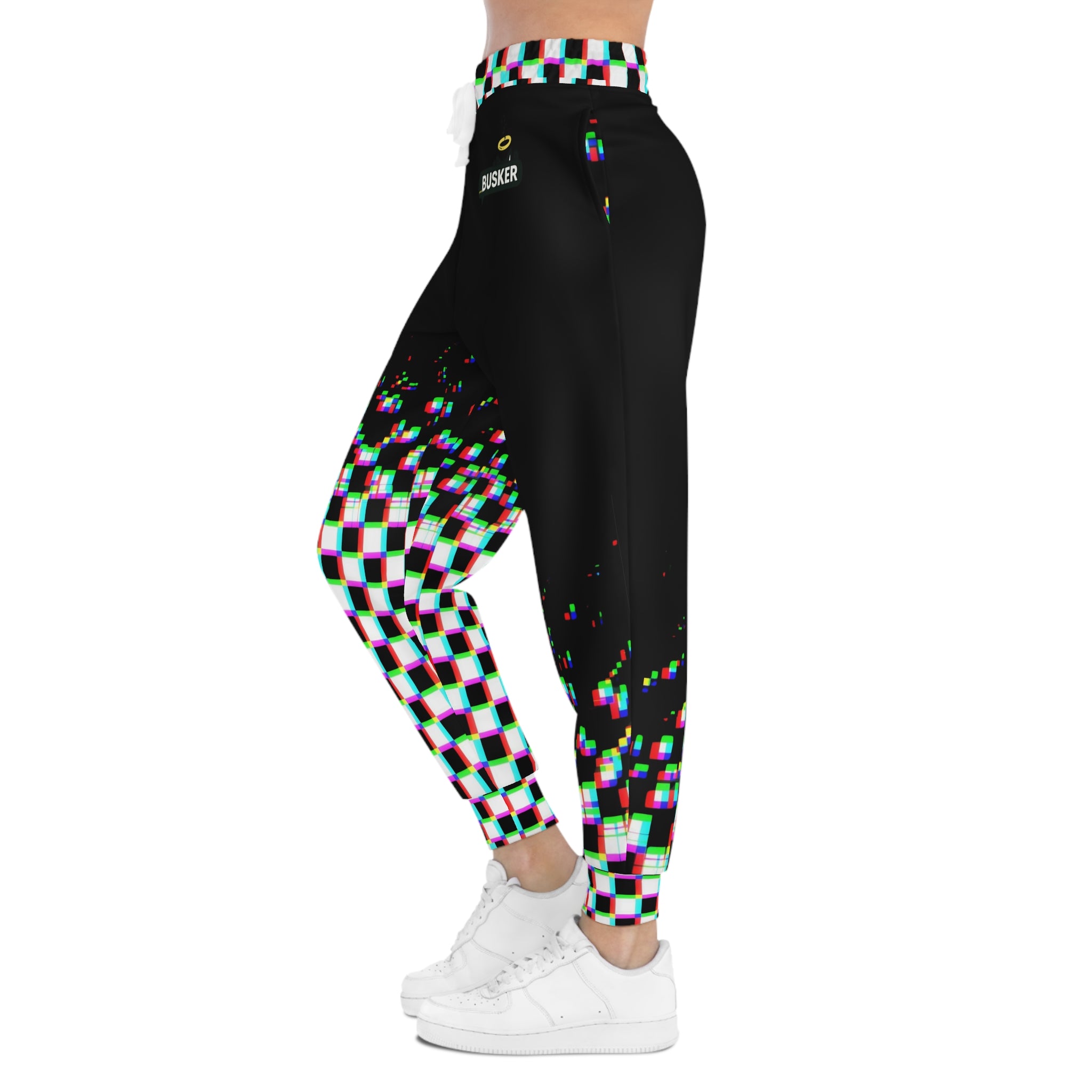Trendy Athletic Joggers - Colorful Checkerboard Print, Comfort Wear for Athletes, Gifts for Fitness Lovers, Jogging Pants, Festival Fashion