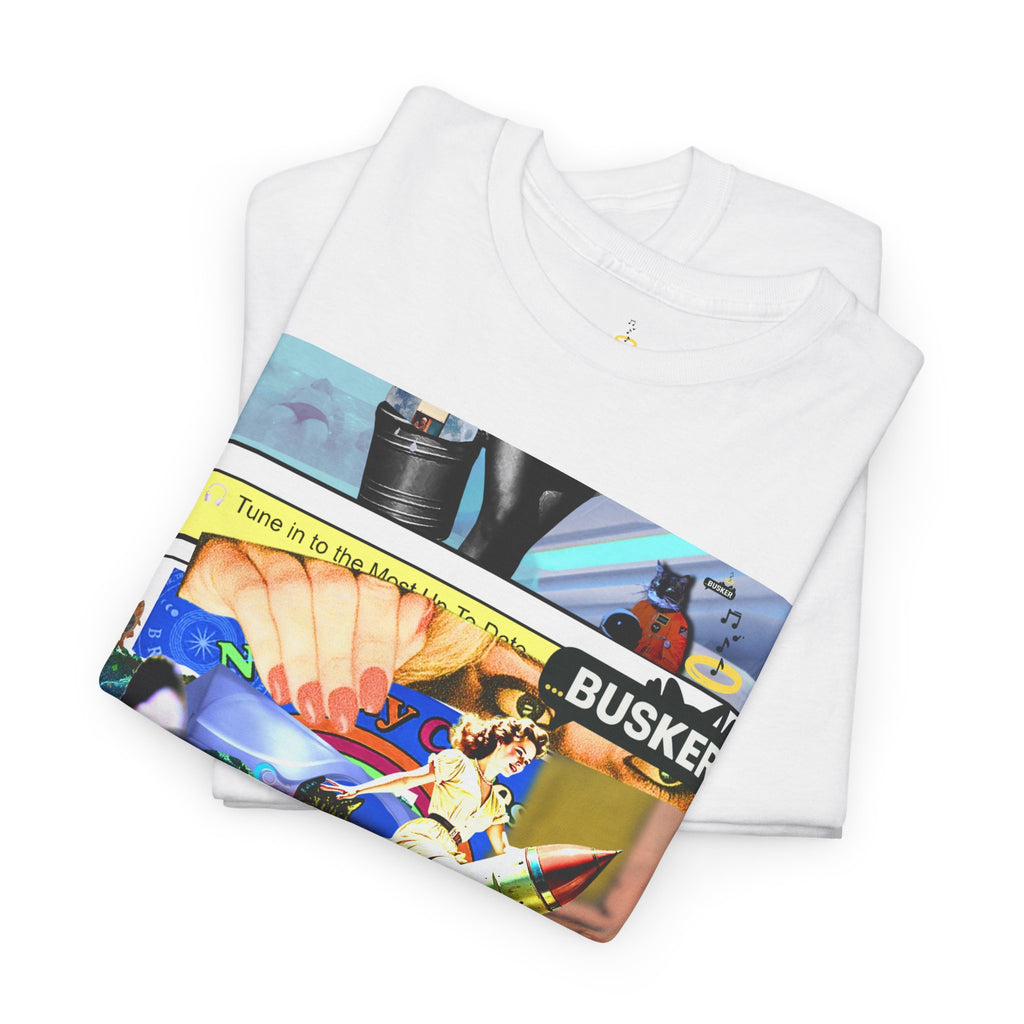 Cool Graphic Unisex Heavy Cotton Tee - 'Busker' Design