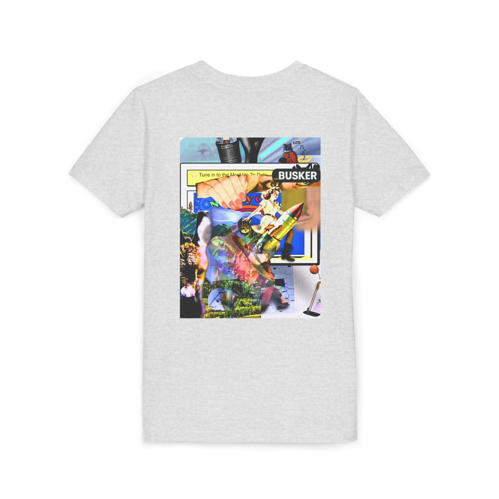 Colorful Youth Short Sleeve Tee - "Busker" Graphic Art Top
