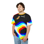 Cosmic Cat Unisex Tee, Bold Graphic T-Shirt for Astronaut Lovers, Fun Gift for Space Enthusiasts, Festival Wear, Statement Fashion