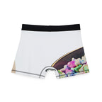 Fun Men's Boxers, Colorful Donut Print Underwear, Unique Gift for Him, Comfortable AOP Boxer Shorts, Quirky Men's Loungewear